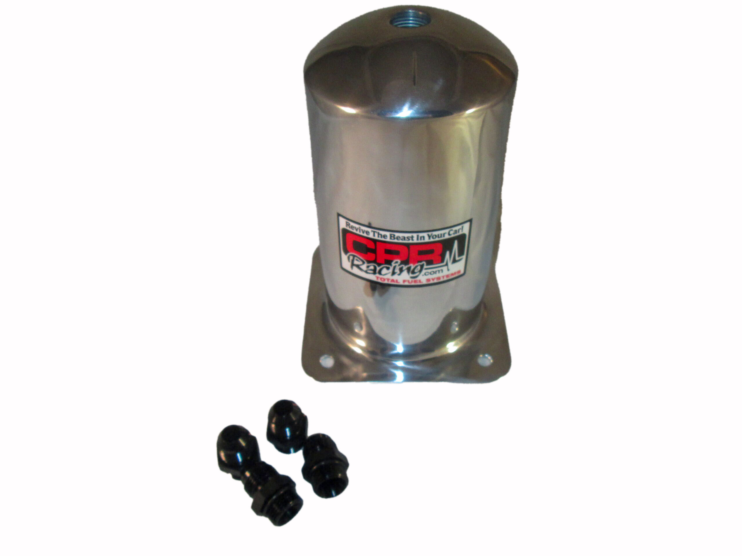 1.5 Liter Aluminum Surge Tank 4 X 8AN - Image 2