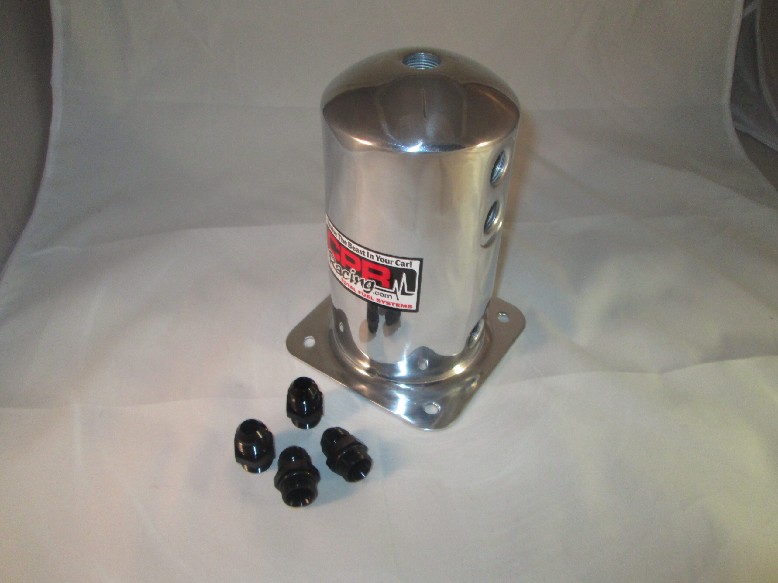 1.5 Liter Aluminum Surge Tank 4 X 8AN - Image 4