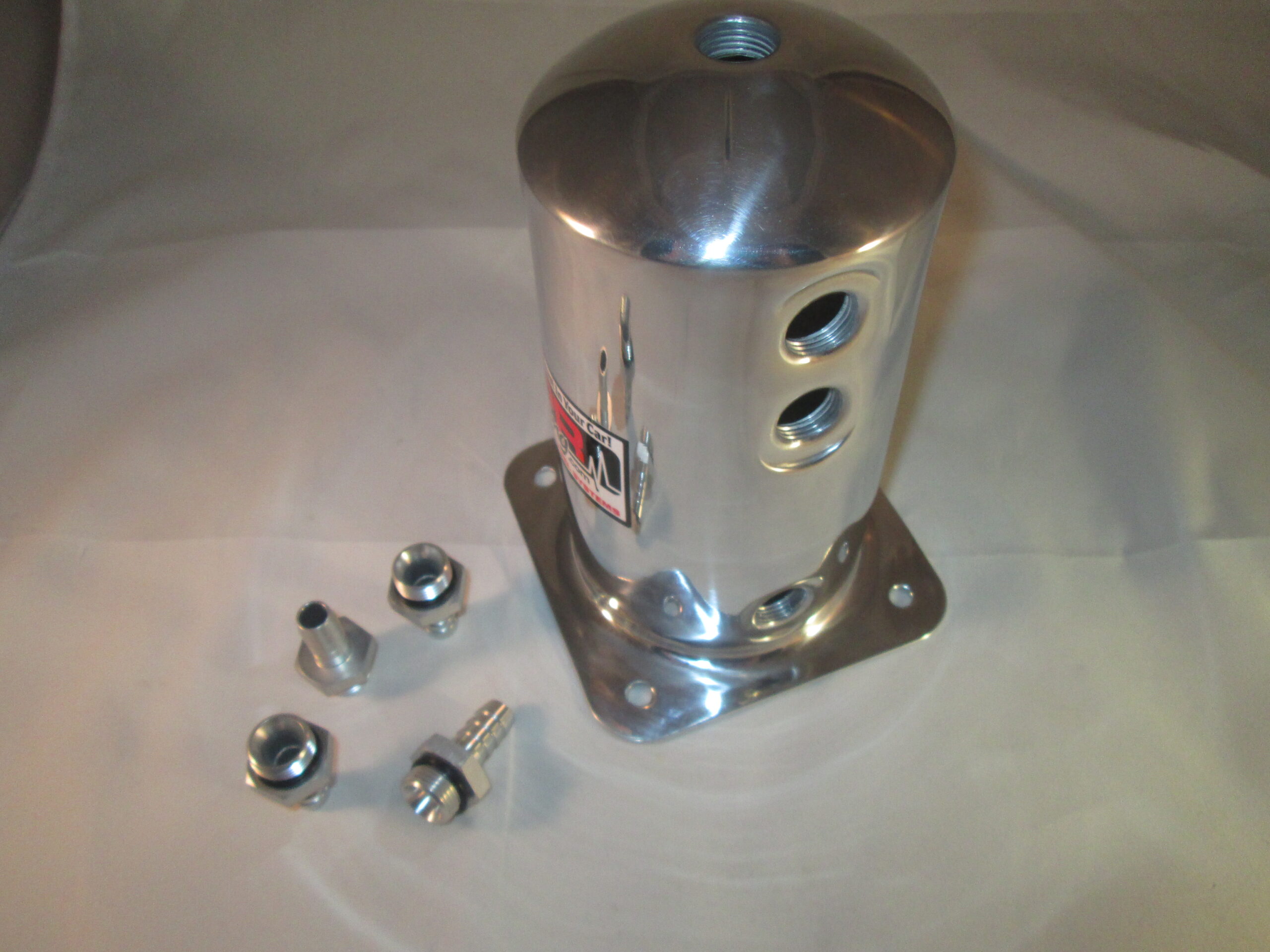 1.5 Liter Aluminum Surge Tank 3 AN 6 AND 1 8AN - Image 2