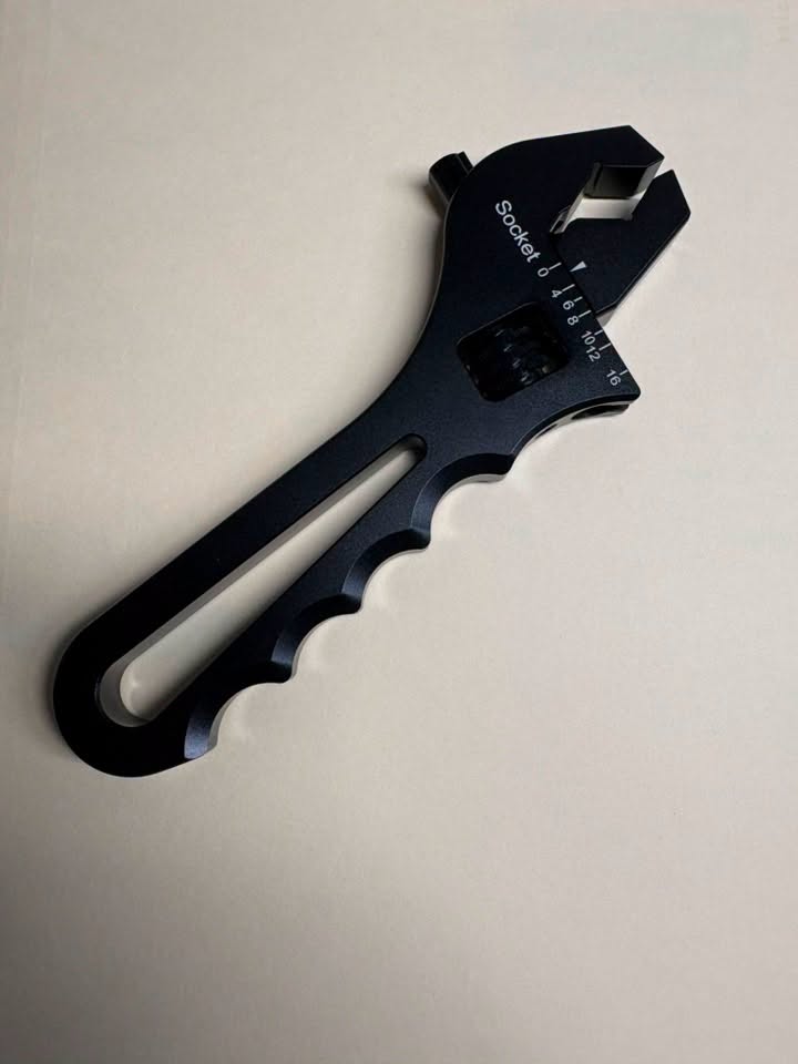 BLACK - AN Adjustable Spanner G-Wrench AN3-AN16 Anodized - Image 3