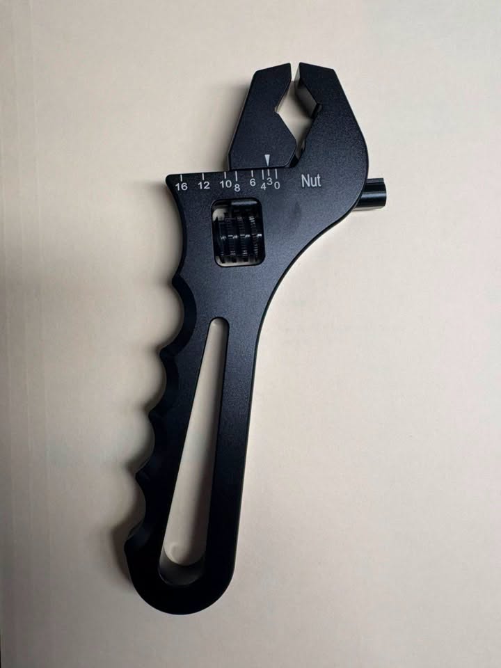 BLACK - AN Adjustable Spanner G-Wrench AN3-AN16 Anodized - Image 4