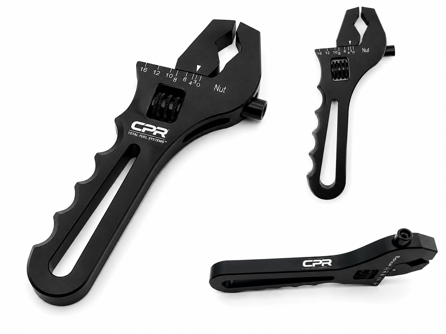BLACK - AN Adjustable Spanner G-Wrench AN3-AN16 Anodized - Image 1