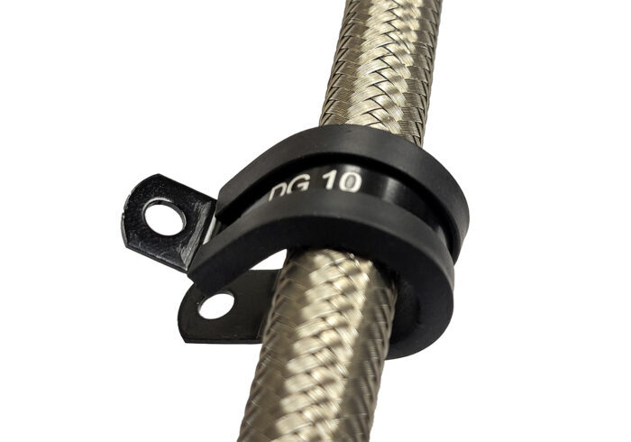 710008 Black P-clamp Black P Clamp on hose