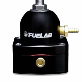 Universal EFI Electronic Fuel Injection Adjustable Mini Fuel Pressure Regulator 90-125 psi 2  -6AN Inlets 1  -6AN Return Black FUELAB