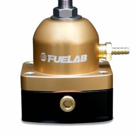 Universal TBI Throttle Body Injection Adjustable Mini Fuel Pressure Regulator 10-25 psi 2  -6AN Inlets 1  -6AN Return Gold FUELAB
