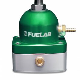 Universal EFI Electronic Fuel Injection Adjustable Mini Fuel Pressure Regulator 90-125 psi 2  -6AN Inlets 1  -6AN Return Green FUELAB