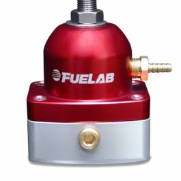 Universal TBI Throttle Body Injection Adjustable Mini Fuel Pressure Regulator In-Line 10-25 psi 1  -6AN Inlet 1  -6AN Return Red FUELAB