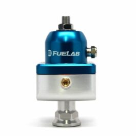 Universal CARB Adjustable Fuel Pressure Regulator Blocking Style 4-12 psi (1) -8AN Inlet (2) -8AN Outlets Blue FUELAB