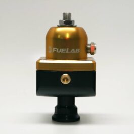 Universal CARB Adjustable Fuel Pressure Regulator Blocking Style 4-12 psi (1) -8AN Inlet (2) -8AN Outlets Gold FUELAB