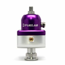 Universal CARB Adjustable Fuel Pressure Regulator Blocking Style 1-3 psi (1) -8AN Inlet (2) -8AN Outlets Purple FUELAB