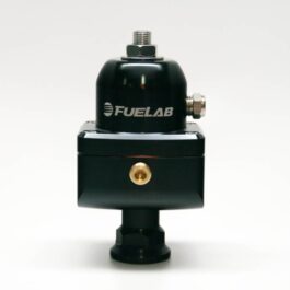 Universal CARB Adjustable Fuel Pressure Regulator Blocking Style 10-25 psi (1) -8AN Inlet (2) -8AN Outlets Black FUELAB