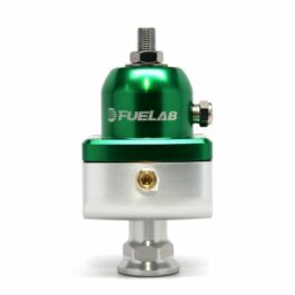 Universal High Pressure Adjustable Fuel Pressure Regulator Blocking Style 25-65 psi (1) -8AN Inlet (2) -8AN Outlets Green FUELAB