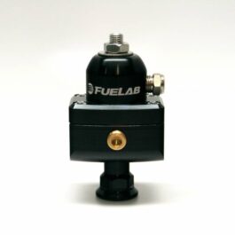 Universal CARB Adjustable Fuel Pressure Regulator Blocking Style Mini 1-3 psi (1) -6AN Inlet (2) -6AN Outlets Black FUELAB