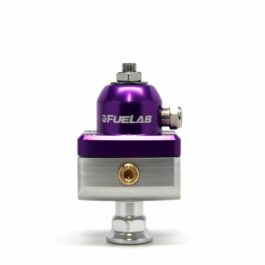 Universal CARB Adjustable Fuel Pressure Regulator Blocking Style Mini 1-3 psi (1) -6AN Inlet (2) -6AN Outlets Purple FUELAB